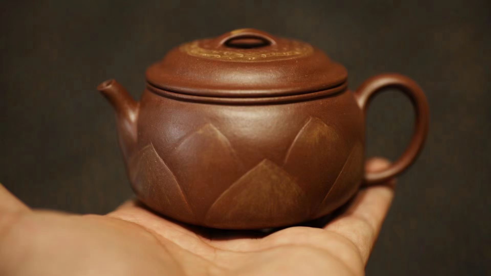 宜兴紫砂壶陆婷全手工莲意创作