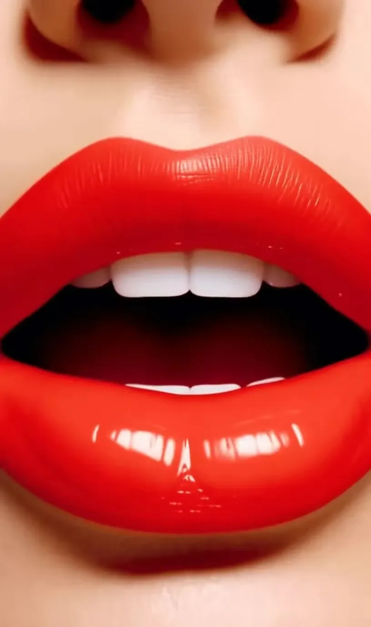 火焰红唇绽放 映照着我激荡的心情