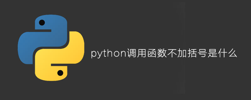 不带括号的python调用函数