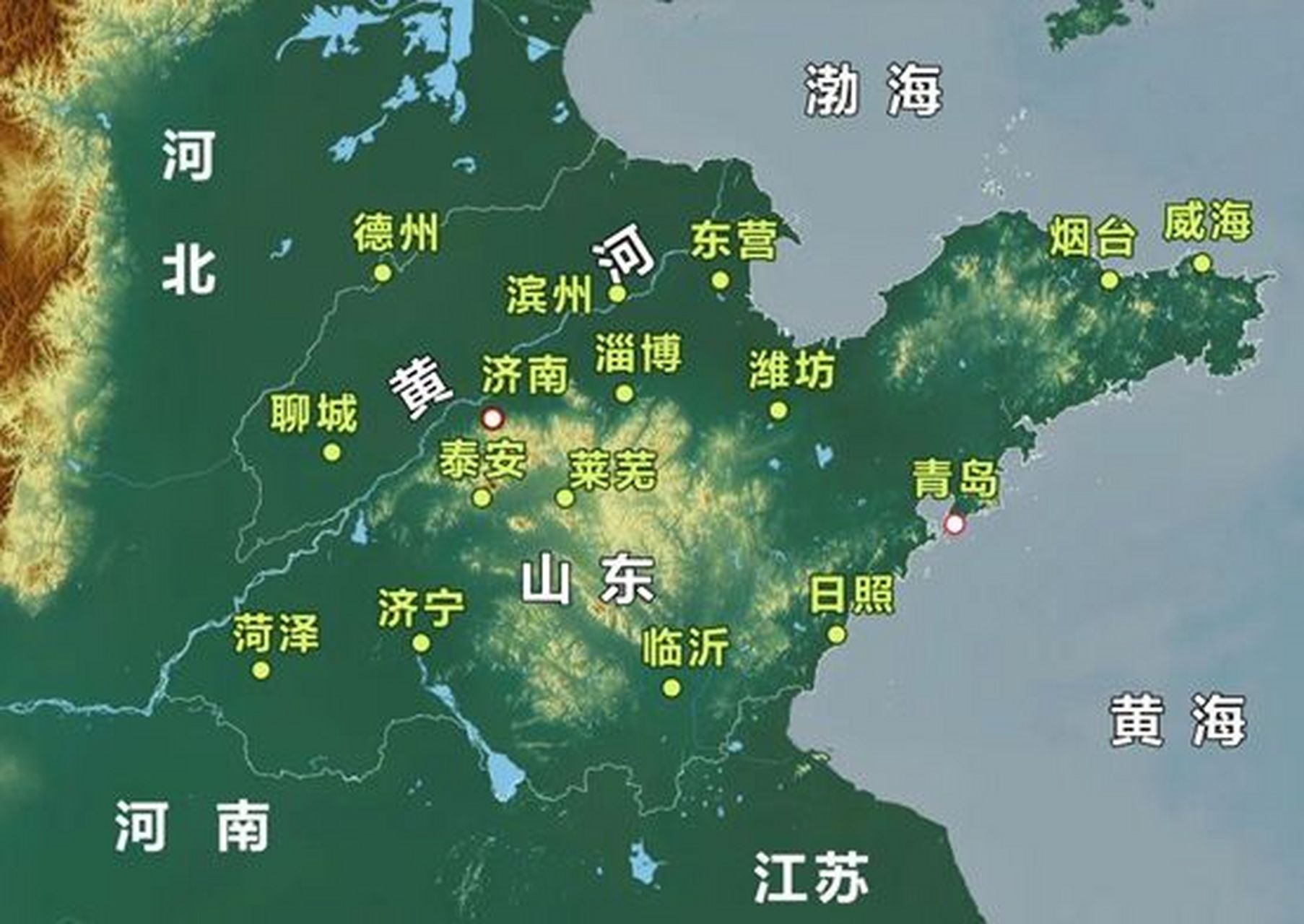 山东省山脉地图高清版图片