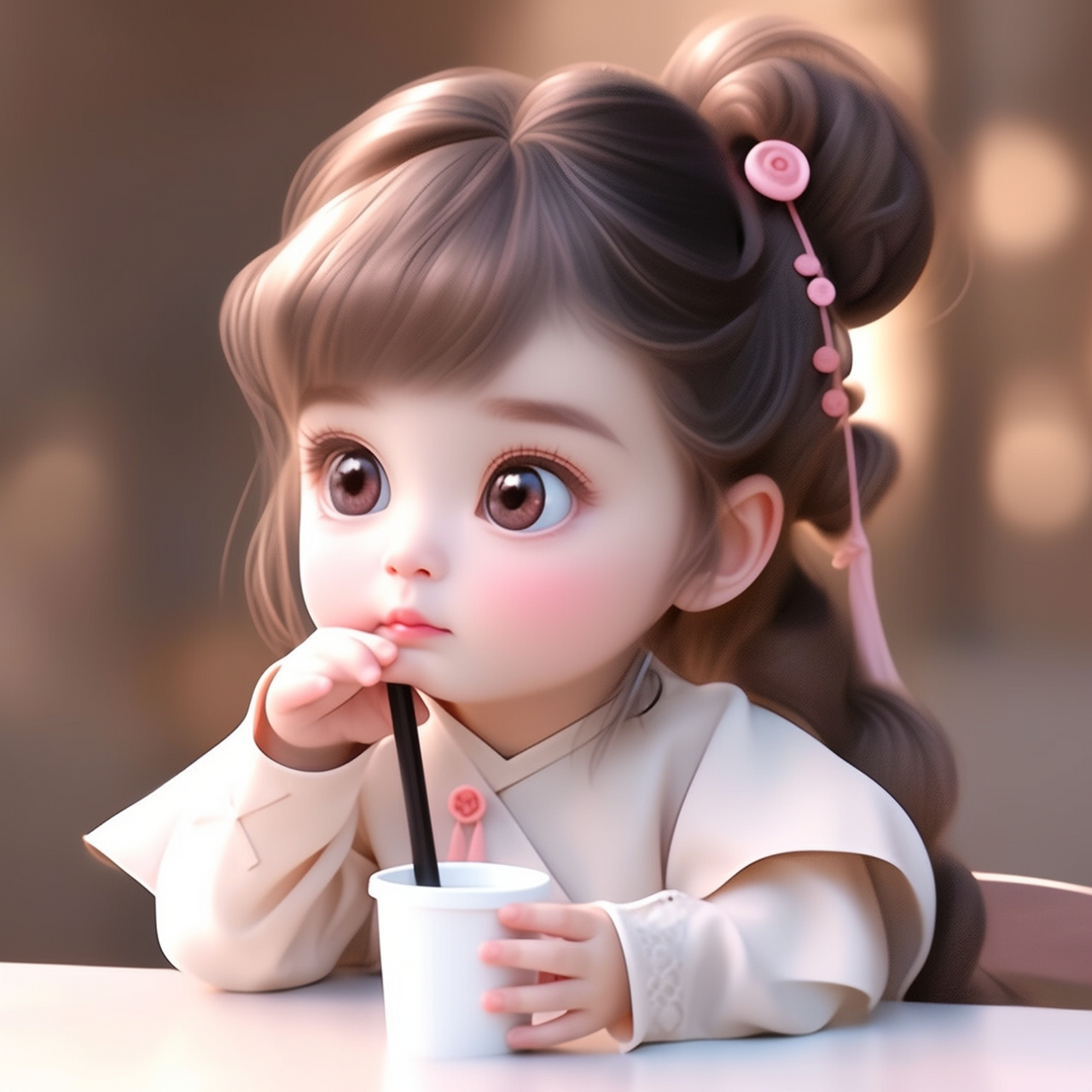 奶茶妹妹#ai绘画# #二次元# #q版头像