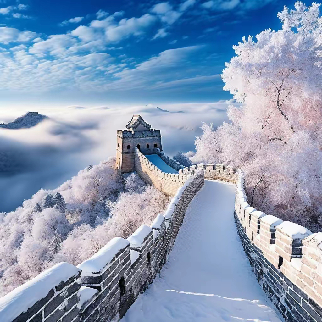 这银装素裹的长城,着实惊艳到我了!幅幅可以做壁纸!