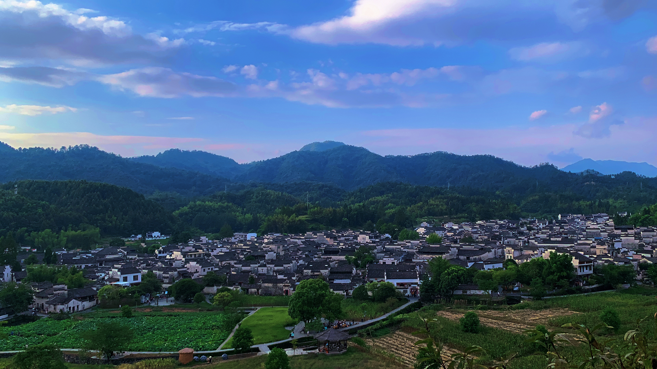 宏村全景图图片