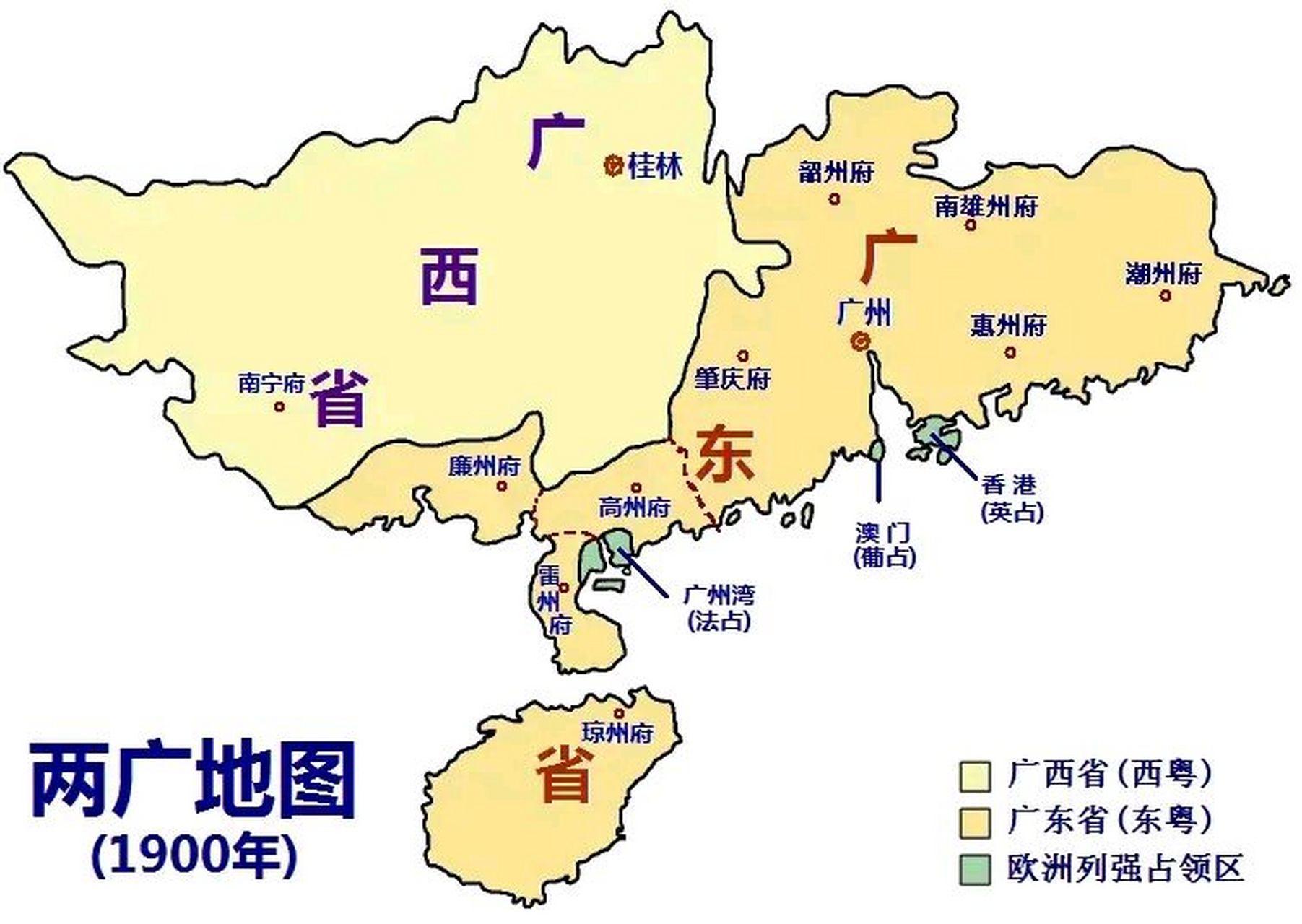 广东广西两省地图图片