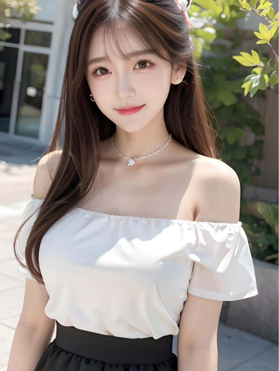 甜甜的微笑#ai共创计划# #美女# #百度仲夏打卡挑战赛