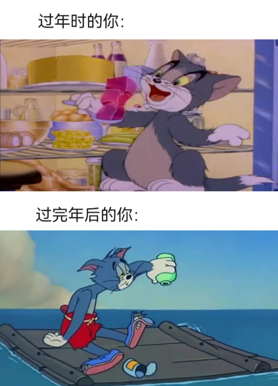 过年时的你vs过完年后的你#幽默# #搞笑# #趣图搞笑