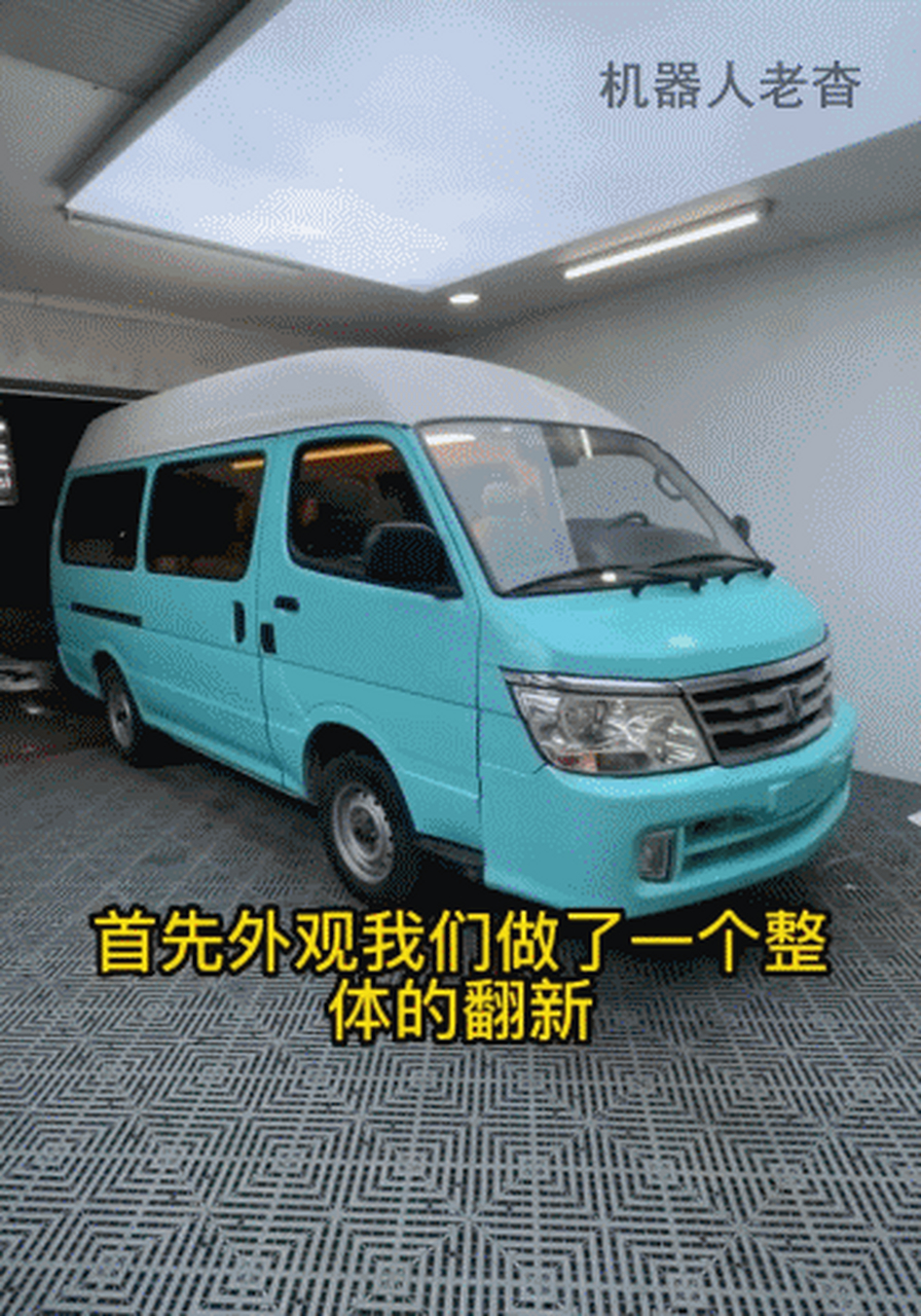 小清新,靓丽迷人,一台金杯面包车改装的床车,露营车就应该这样设计.