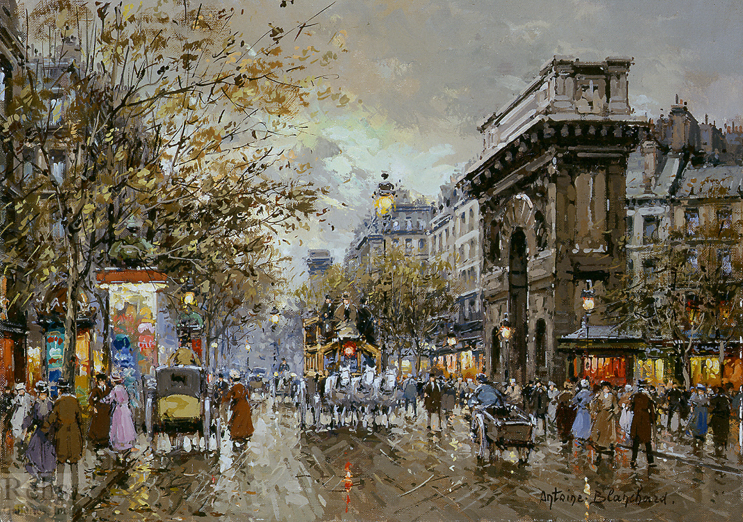 美丽的巴黎街景油画作品欣赏