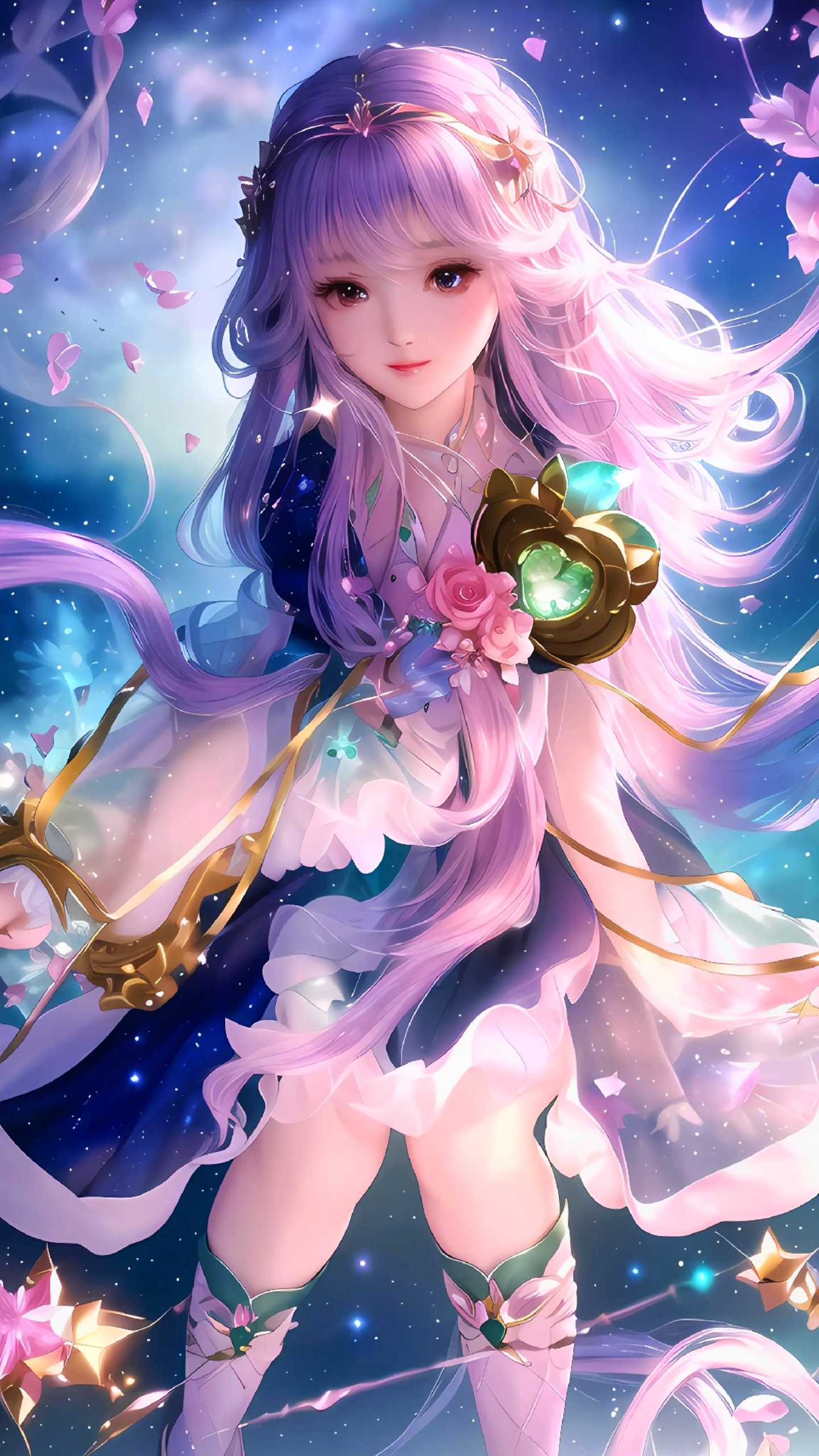 月光下的少女