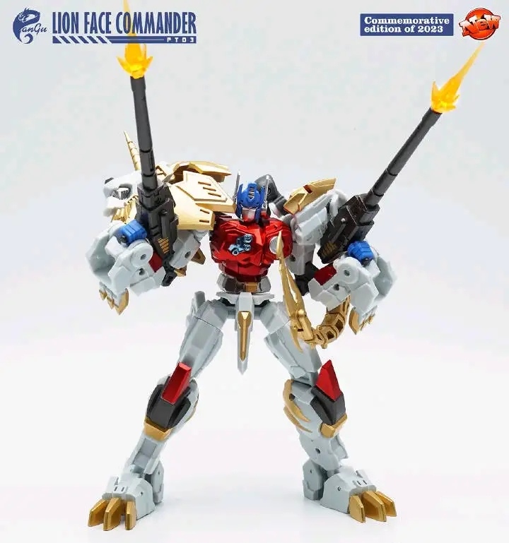 模型欣赏:pangu toys pt-03d 狮面指挥官/白狮擎天柱