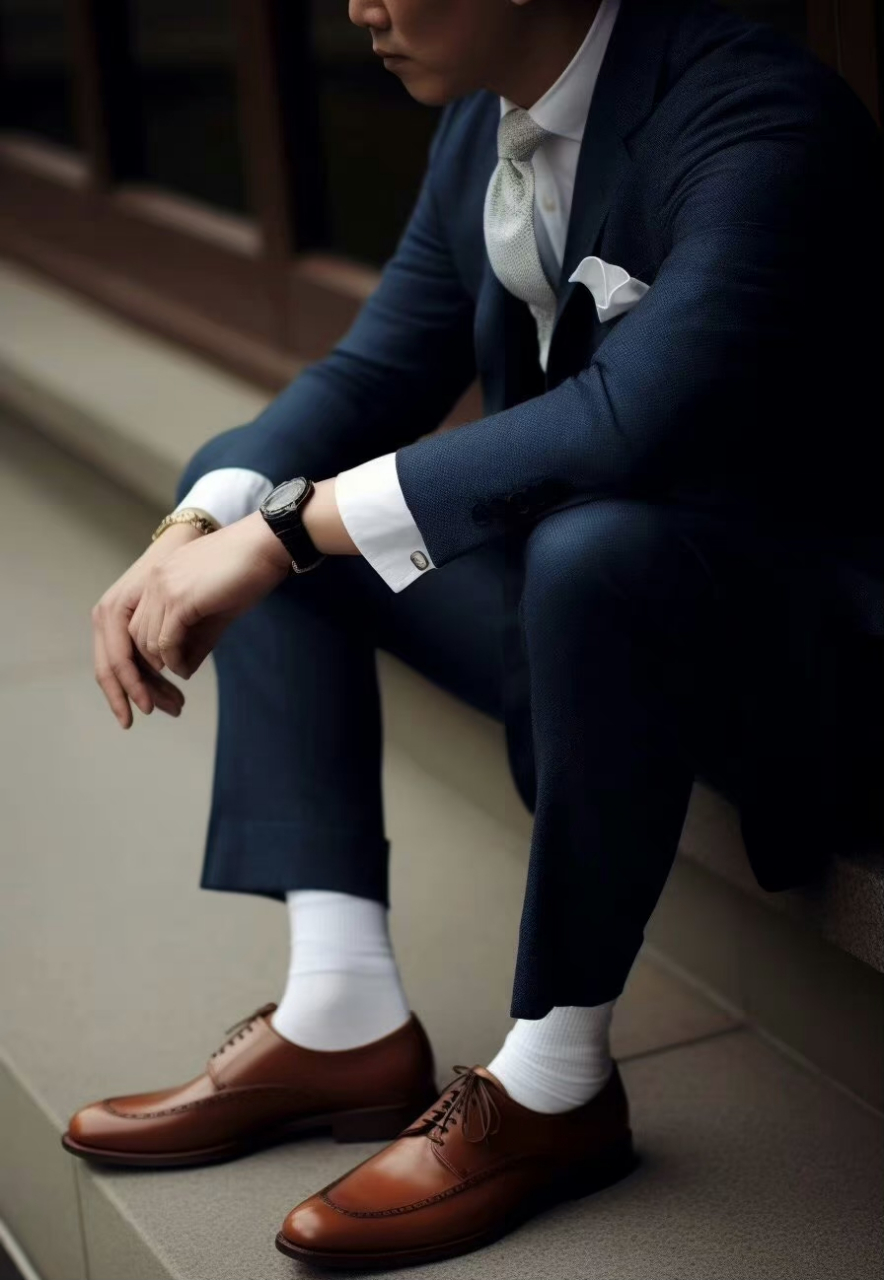 总觉得白袜穿皮鞋很奇怪#时尚穿搭