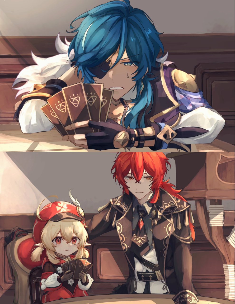 原神# 「卢凯」凯亚:本来想欺负欺负小可莉,为什么那家伙会闲的没事