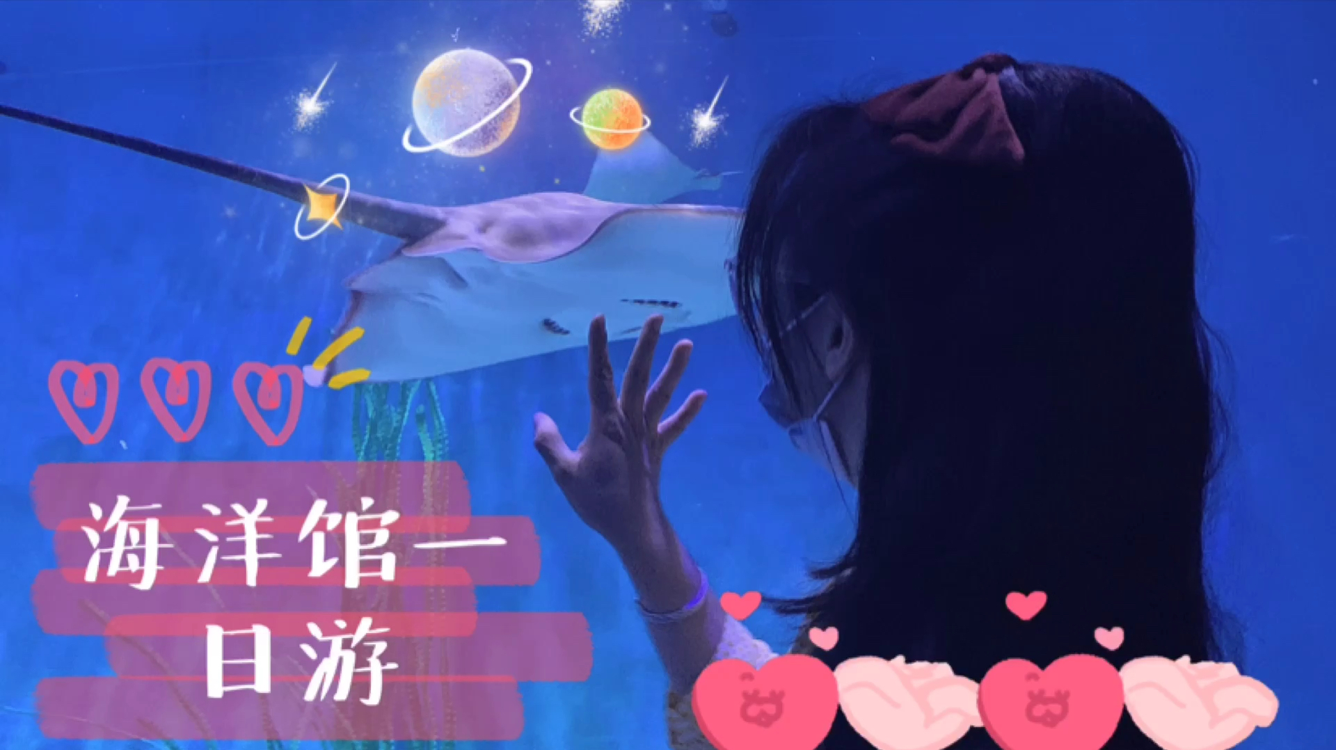 海洋馆一日游 好多漂亮的鱼还有水下表演 太棒了