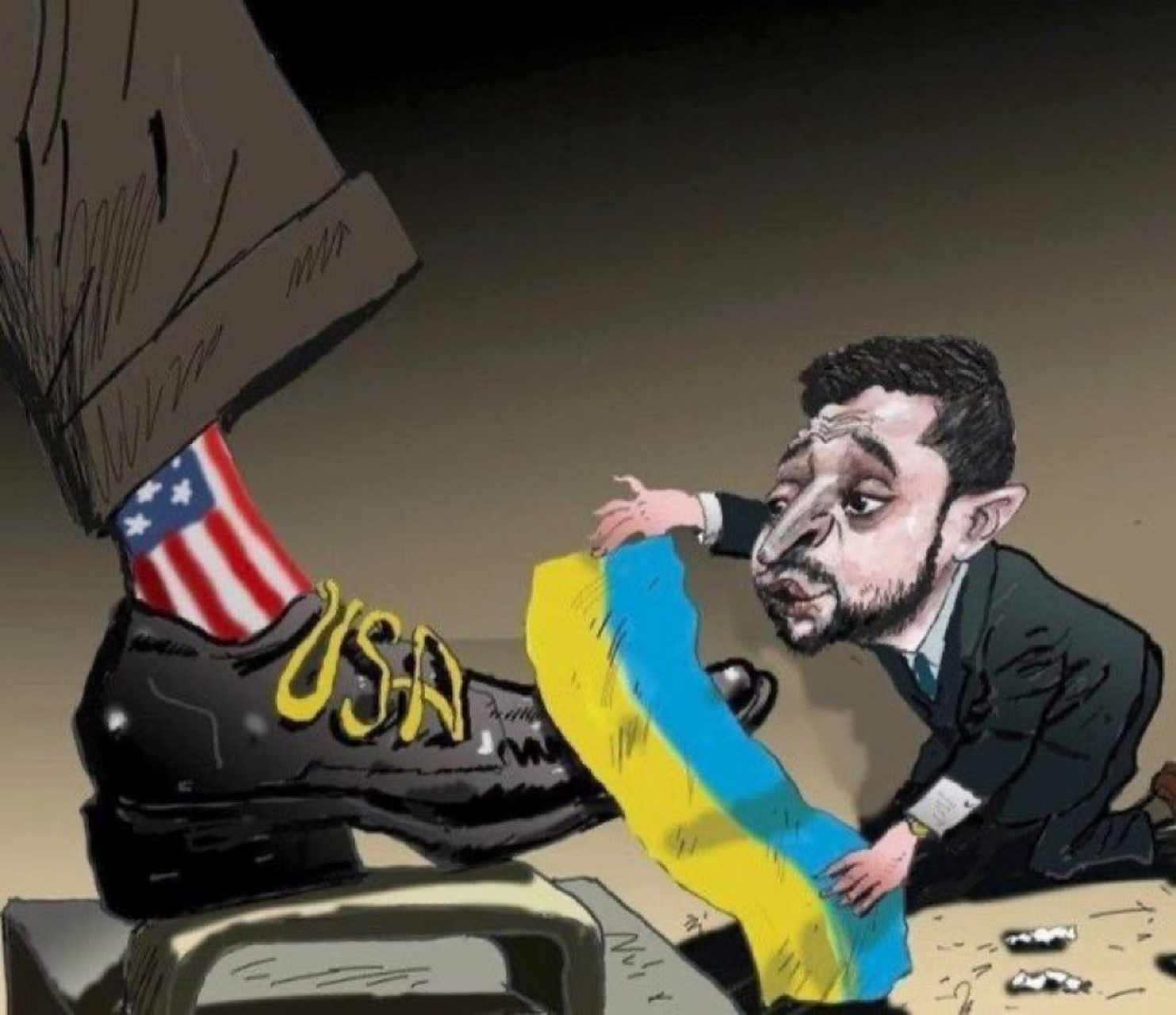 俄罗斯媒体发布了一张代表性的讽刺照片!