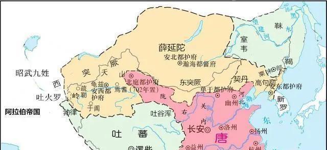 唐朝都护府划分地图图片