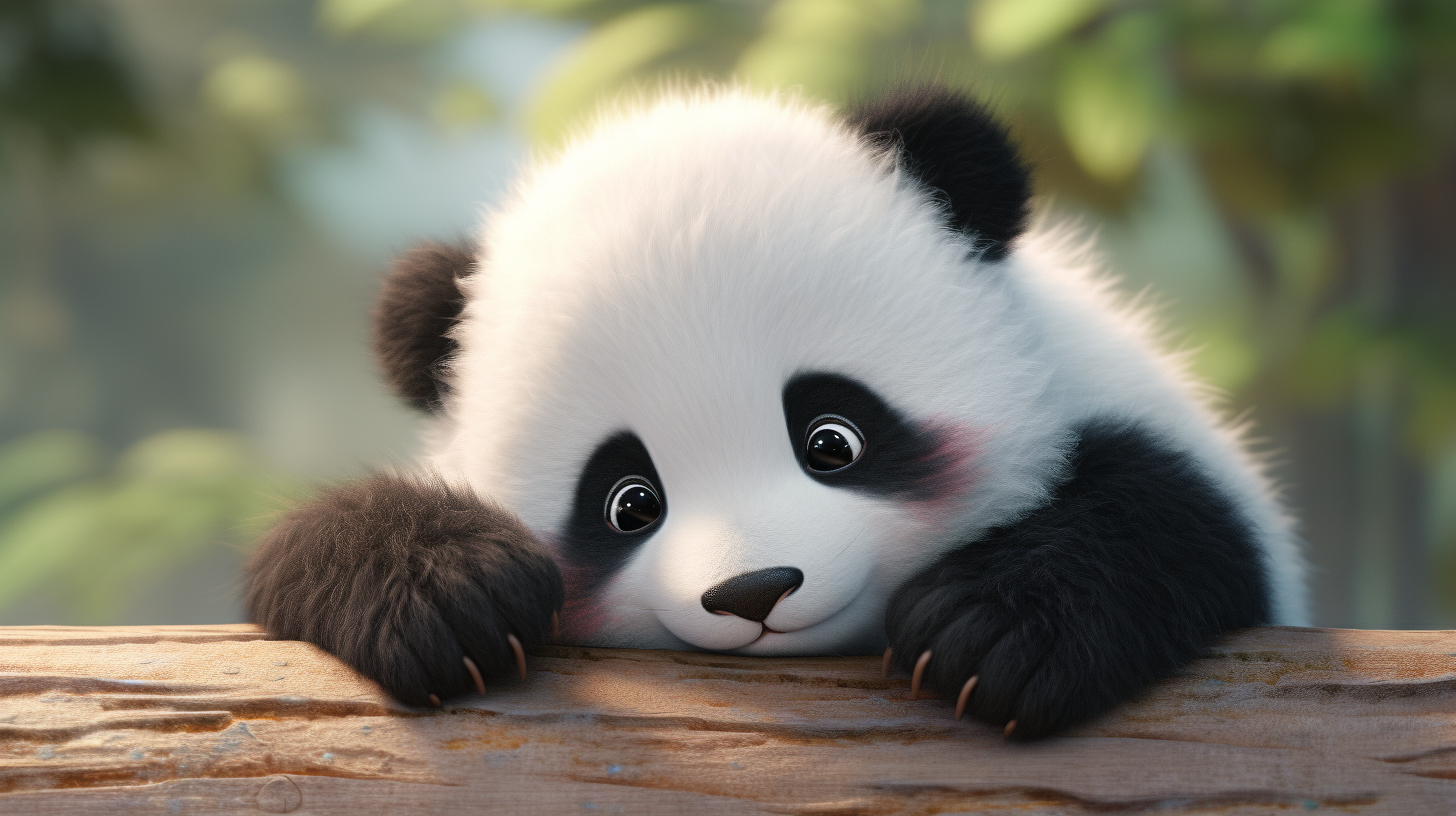 可爱大熊猫头像壁纸背景