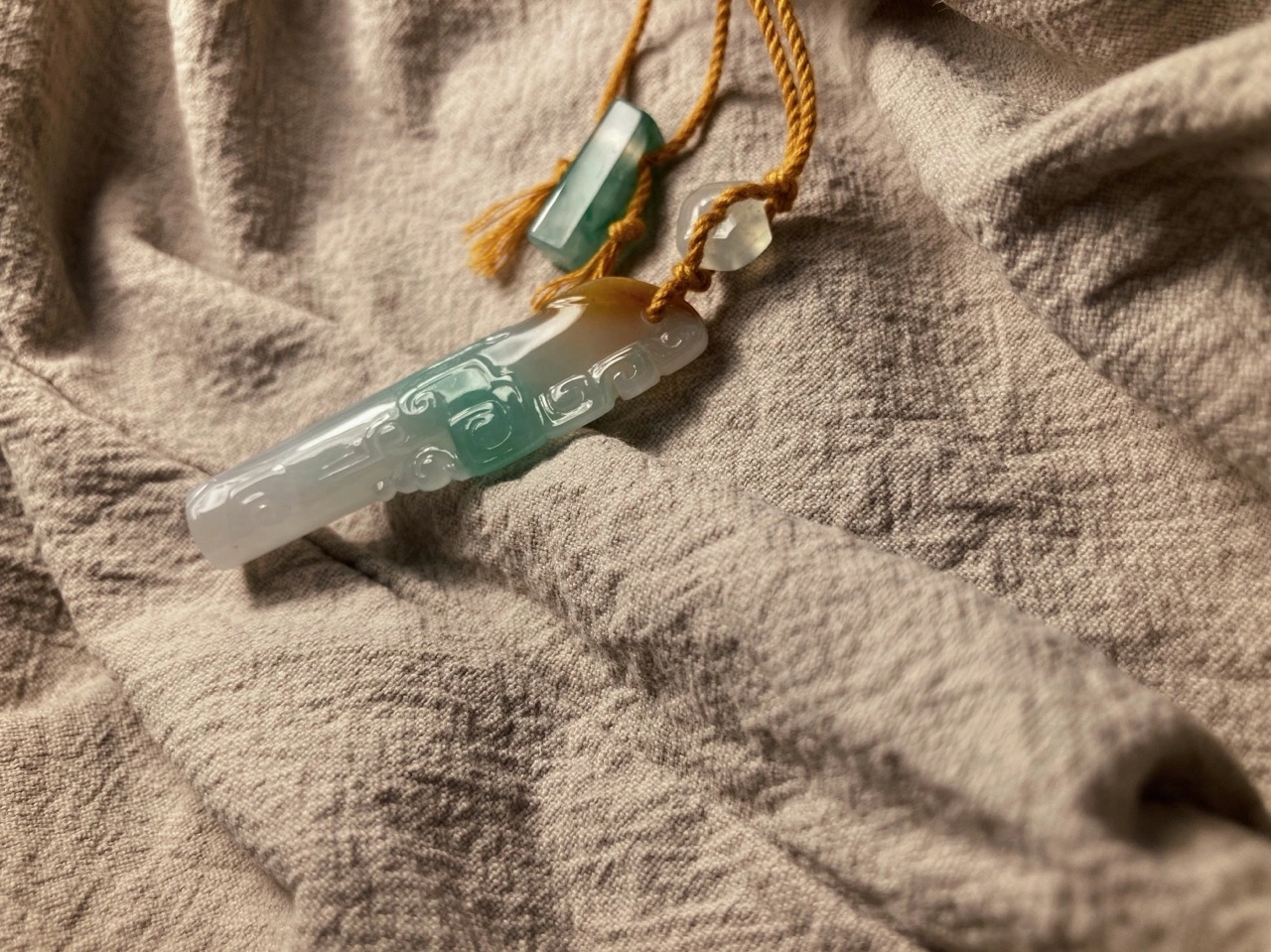 翡翠·玉笛飞声吊坠