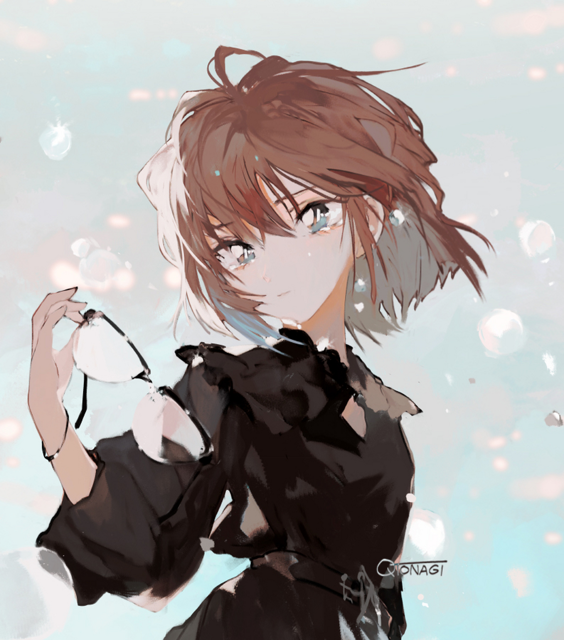 画师:旧都なぎ,灰原哀很多时候都是酷酷的#二次元美图# #我爱二次元