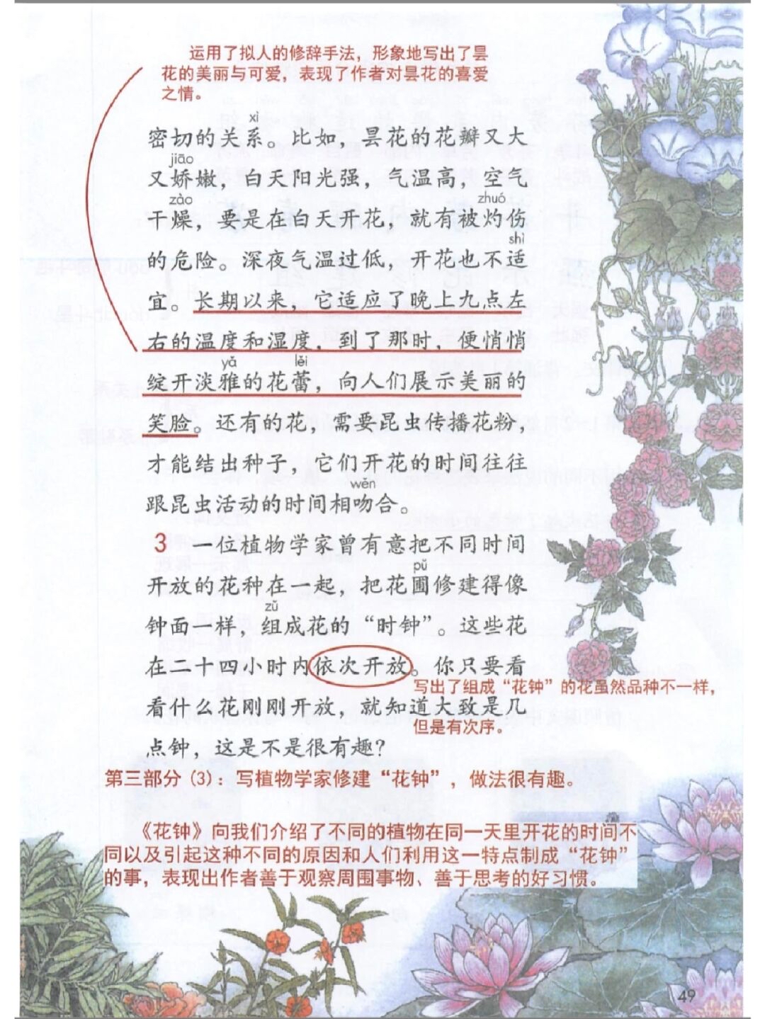 花钟的课堂笔记图片