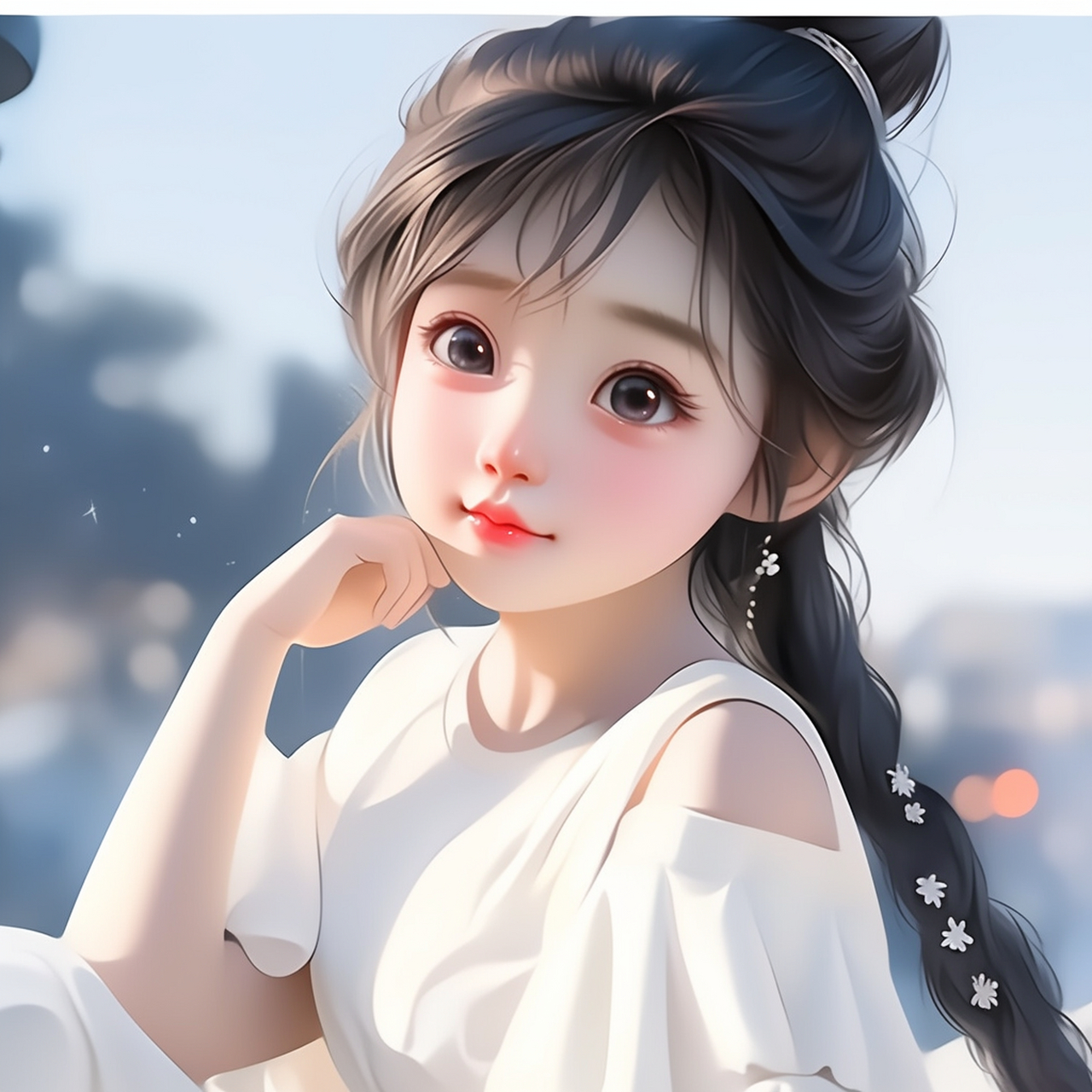 闪亮亮的大眼睛|小女孩儿的双眼像汪洋大海一样清澈而神秘,闪烁着睿智