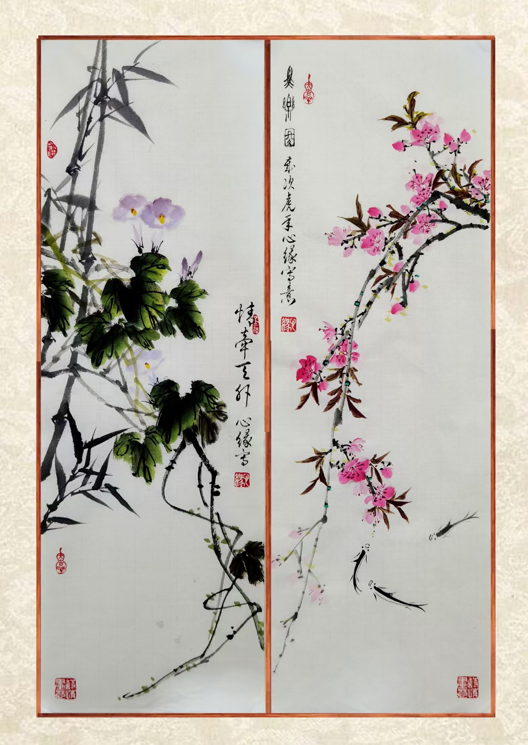 著名画家张世鹏迎春作品赏析