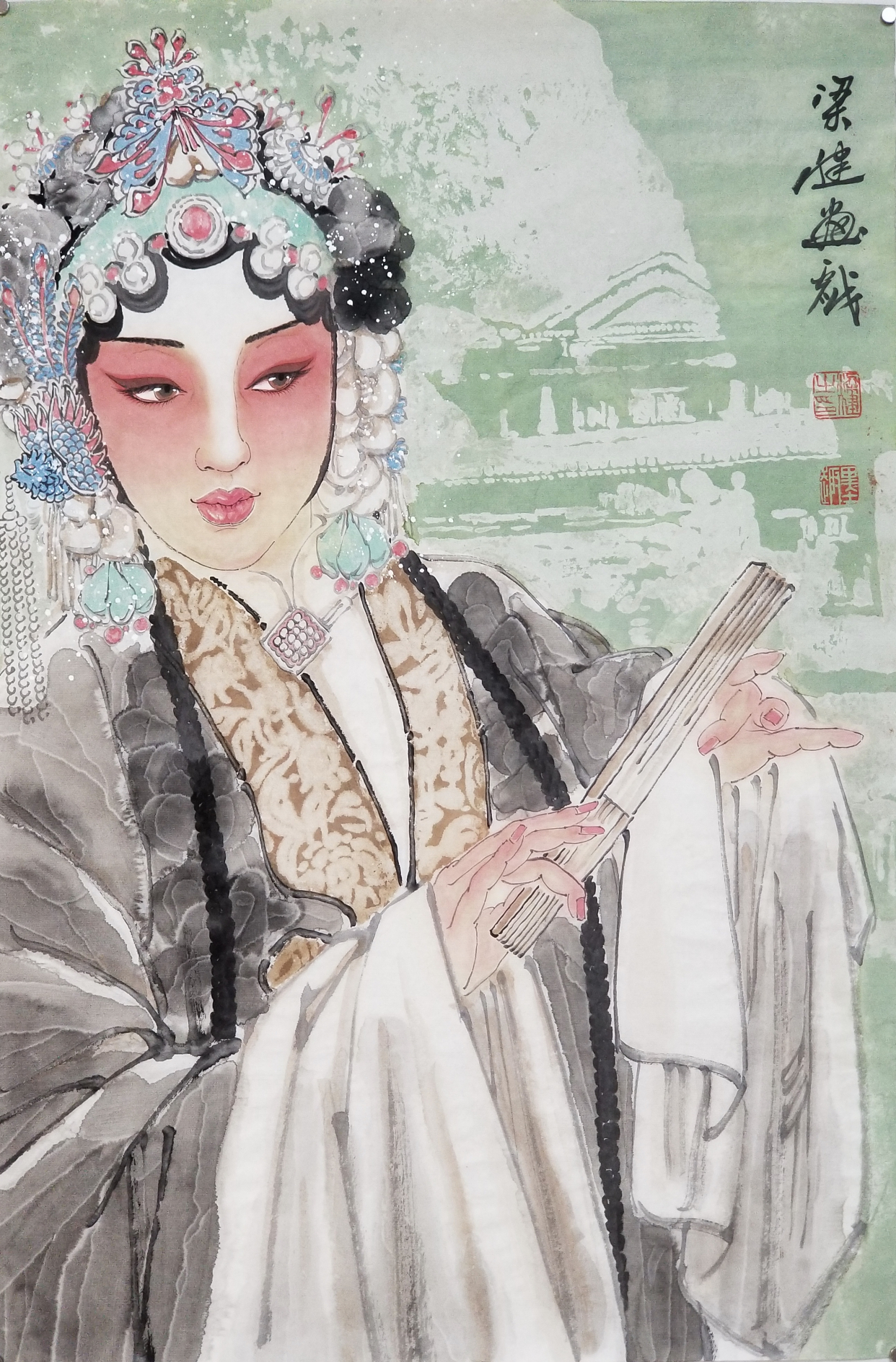 梁健—当代最具影响力的艺术家,三开戏曲人物50幅精选