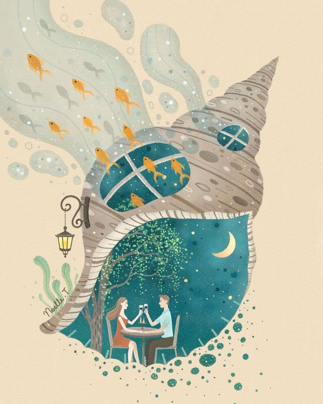 小清新插画丨画师笔下的奇思妙想,宛如童话一般引人遐想