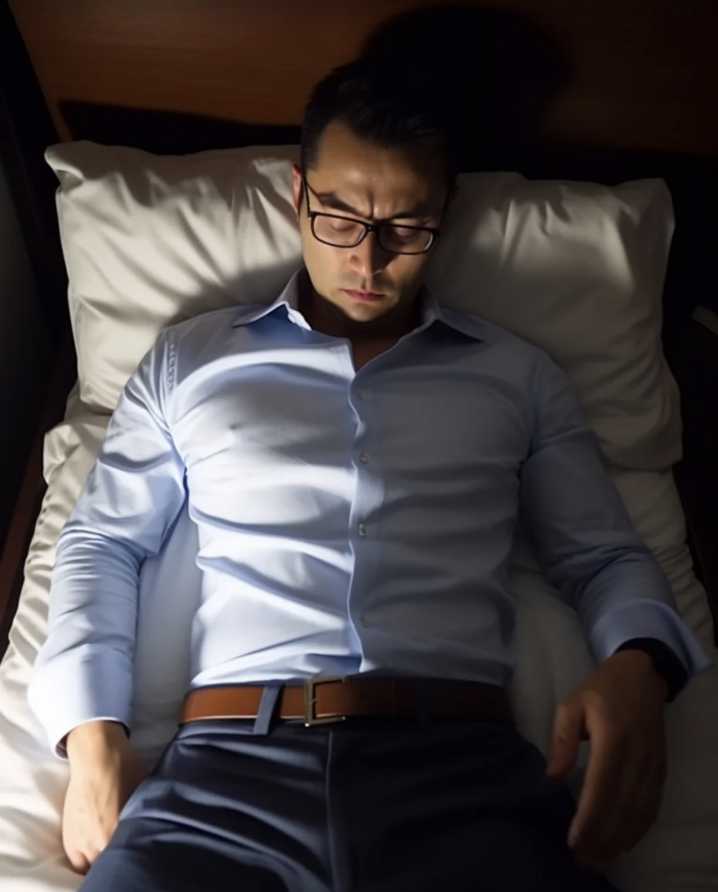 喜欢熬夜的大叔,精神是不是有些恍惚,衣服倒是穿的很有品味.