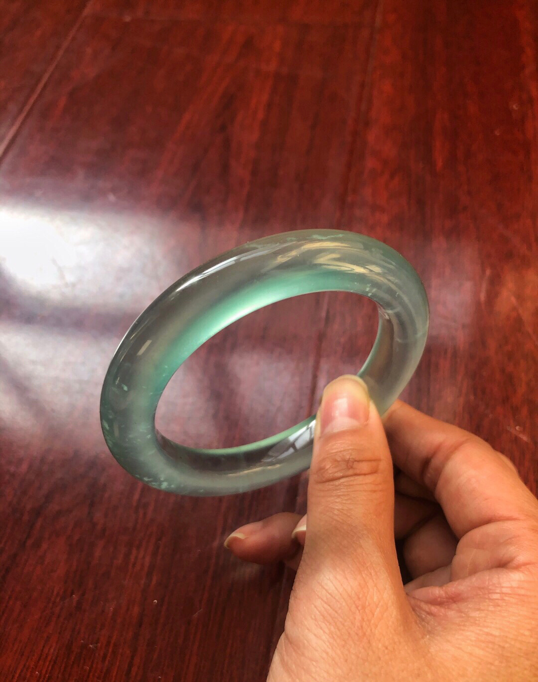 天青冻手镯美爆了,欣赏吧