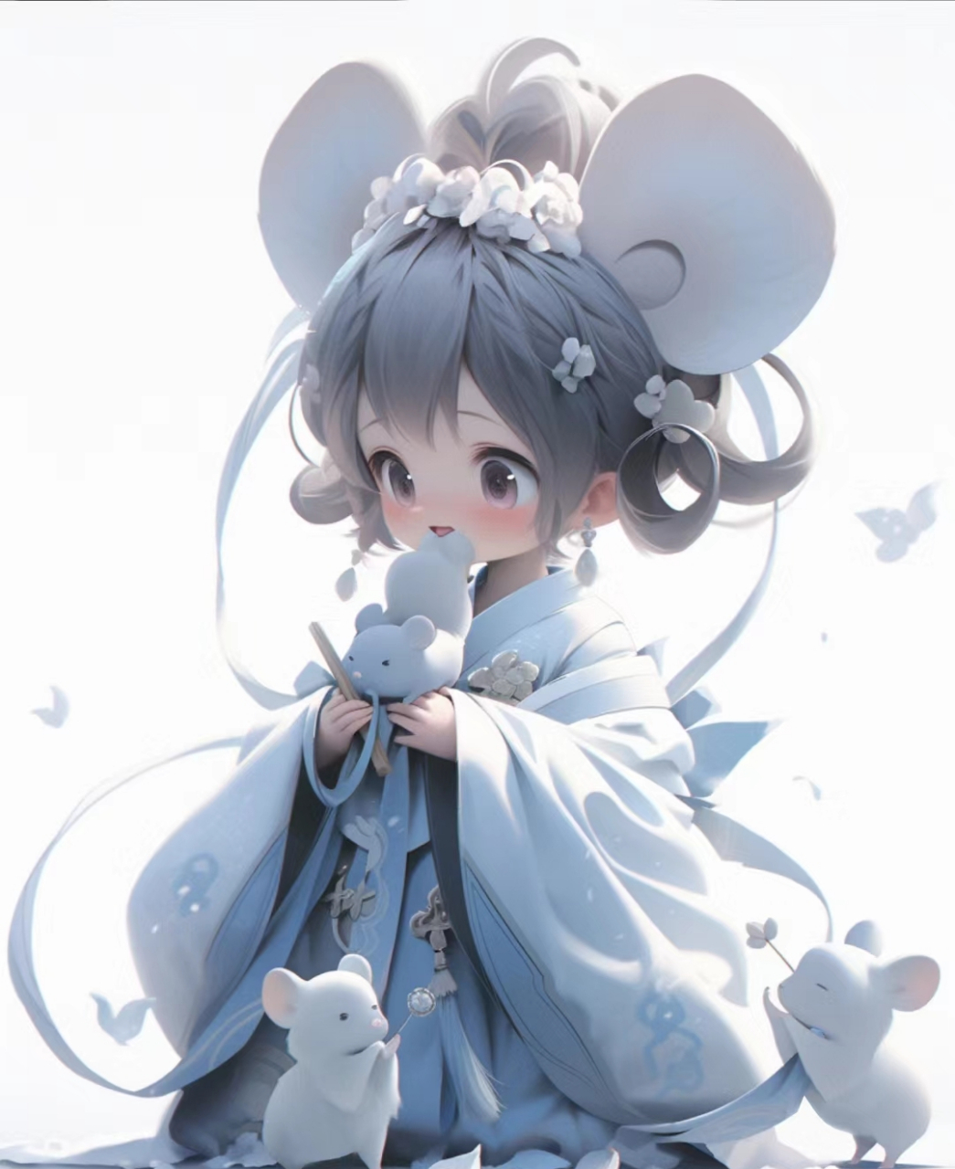 十二生肖拟人之子鼠女#ai绘画