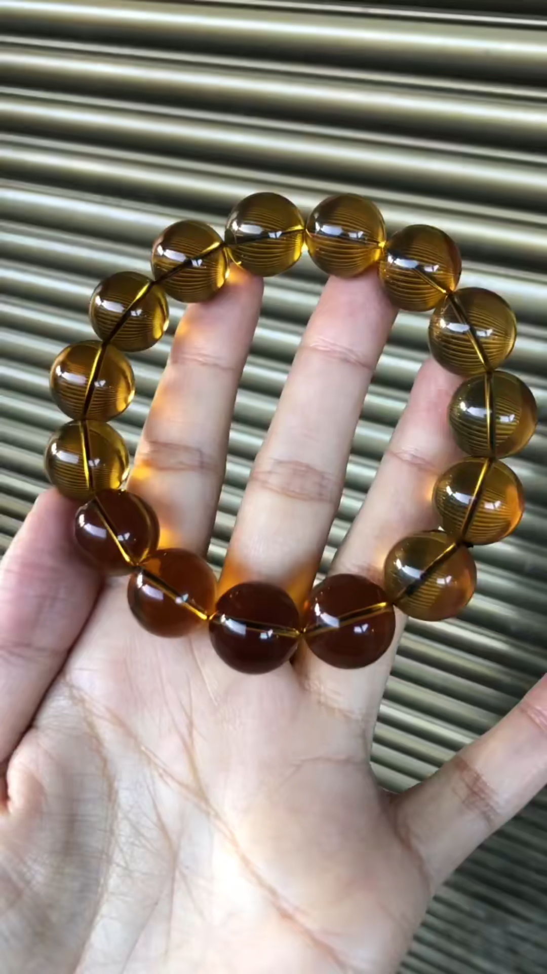 缅甸琥珀紫绿茶手串