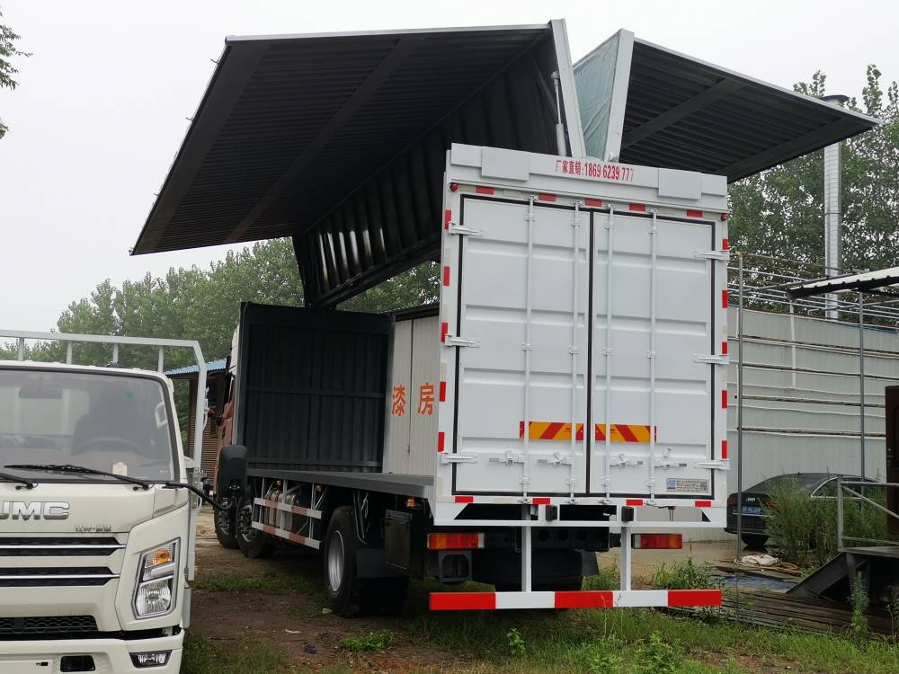 东风天龙飞翼车,翼展车,展翼车,翼开启厢式车长啥样
