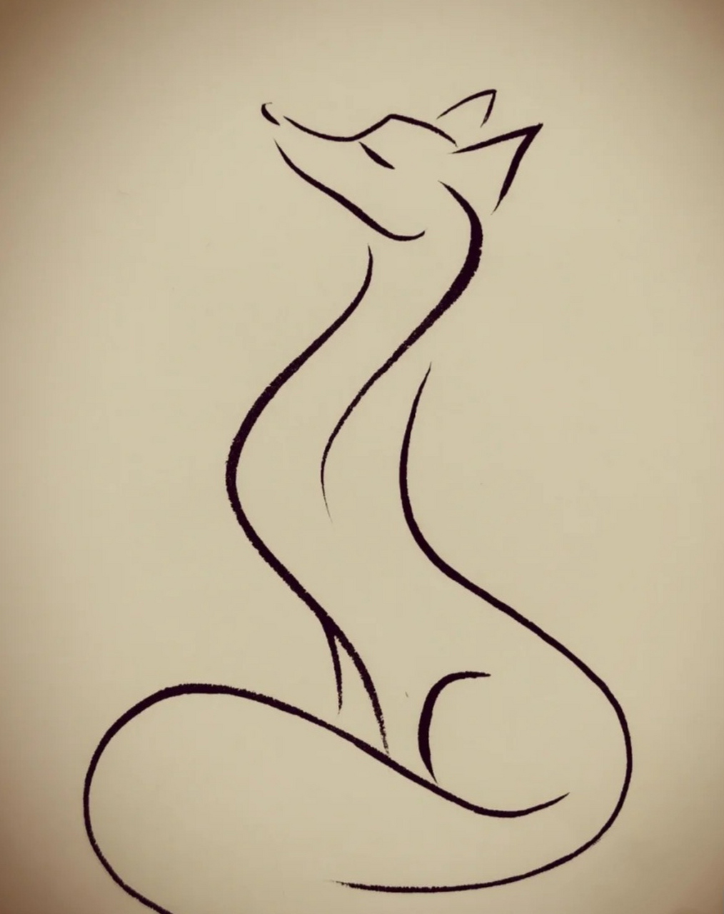 狐狸不是妖～极简创作～用最少的线条画出最美的图画