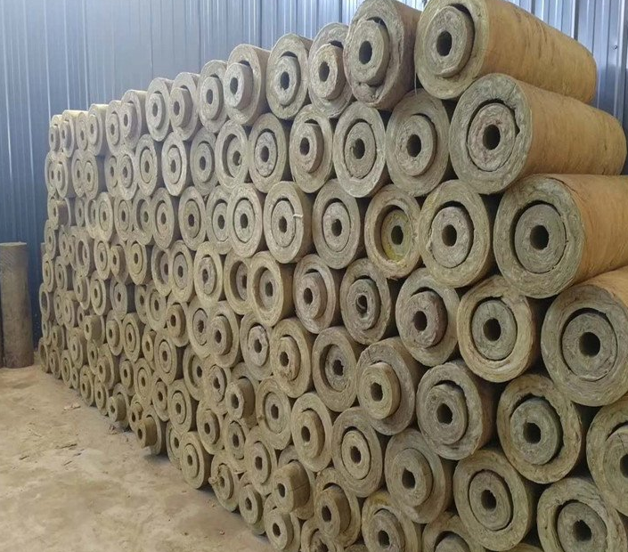 蒸汽管道保温岩棉管贴铝箔开口岩棉管壳