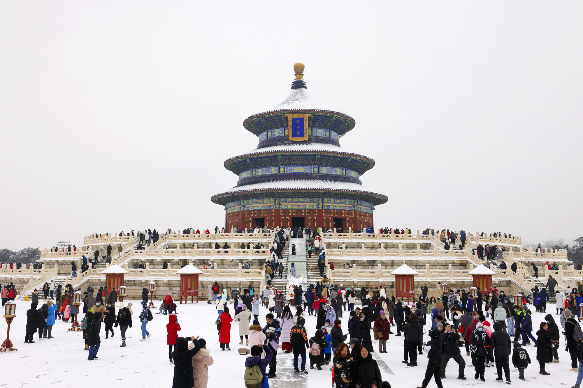 組圖|天壇公園雪趣