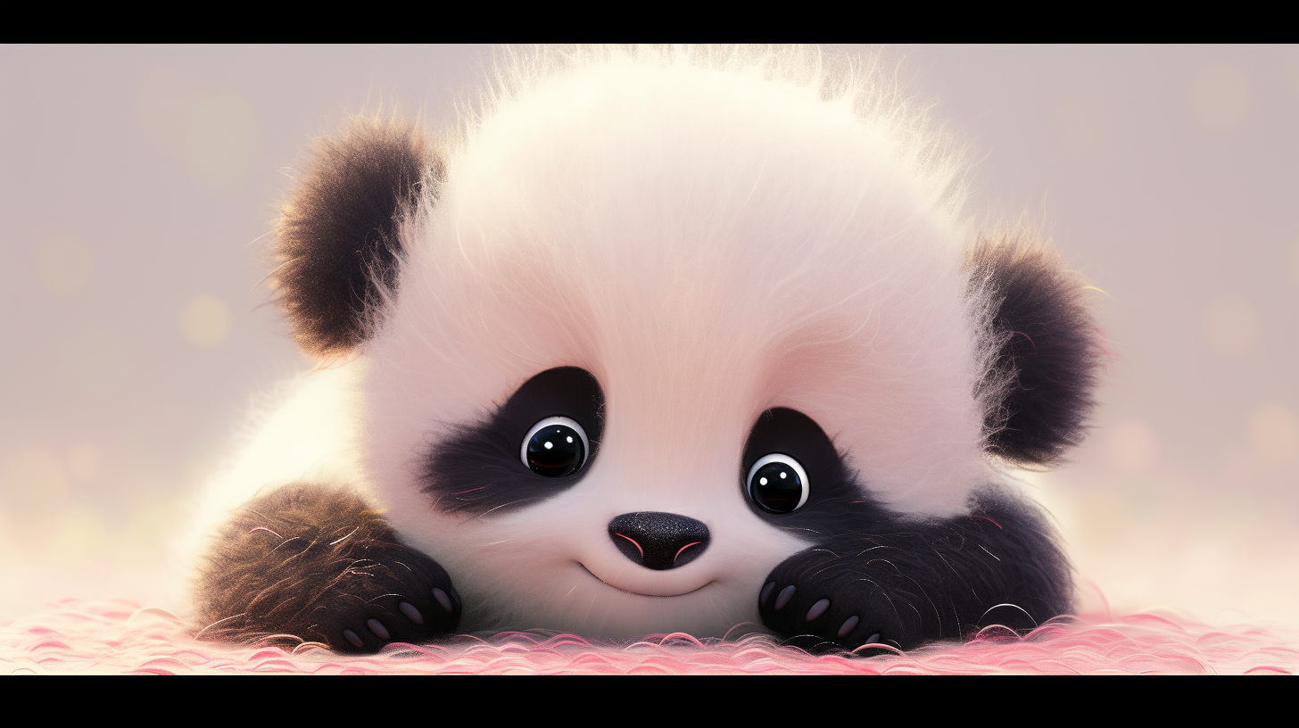 可爱大熊猫头像壁纸背景