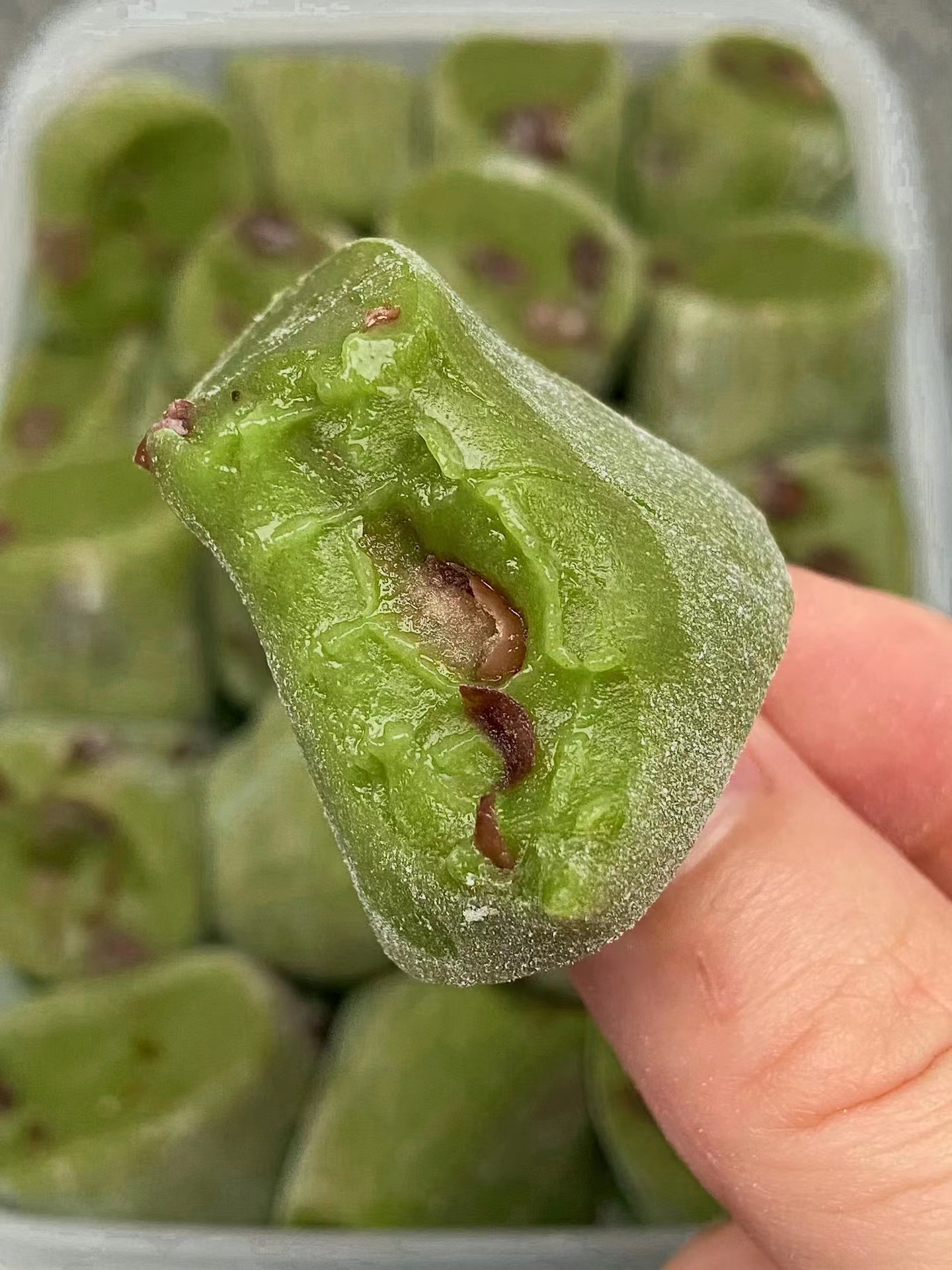 抹茶蜜豆麻薯家常做法,糯叽叽的好好吃呀!