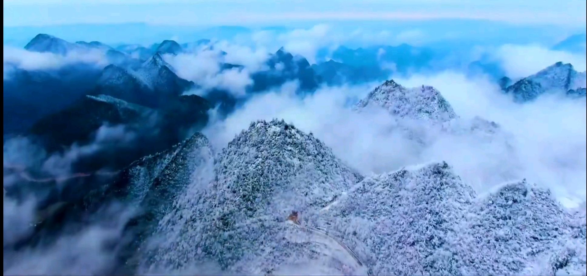 四川水墨雪韻圖太絕了