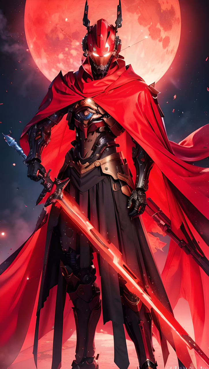 红月战神!#ai绘画# #机甲# #动漫