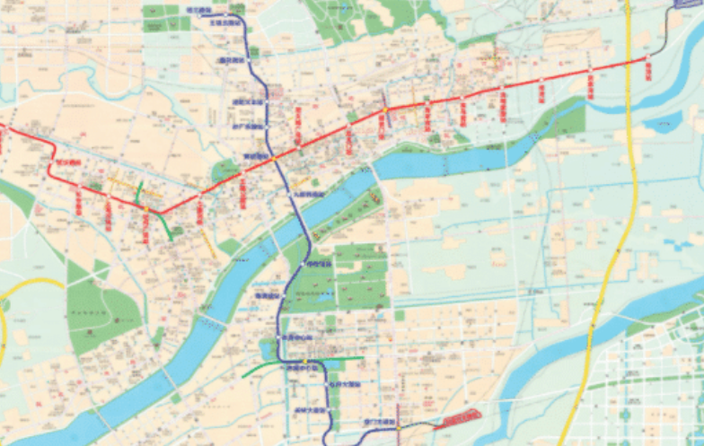 洛陽地鐵2號線有望年底開通運營,一期全長18千米,設有15座站點