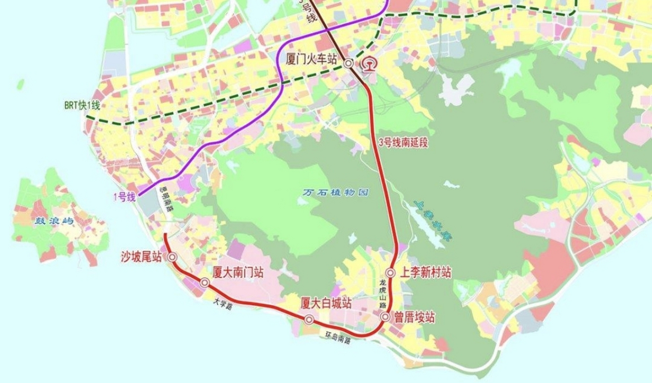 厦门地铁3号线南延段工程进展顺利,正在进行主体结构施工