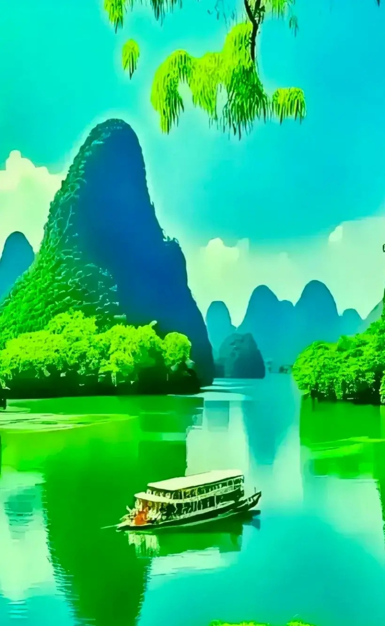 云遮雾绕隐仙踪, 路转峰回景不同. 绿水青山迎远客, ———————?