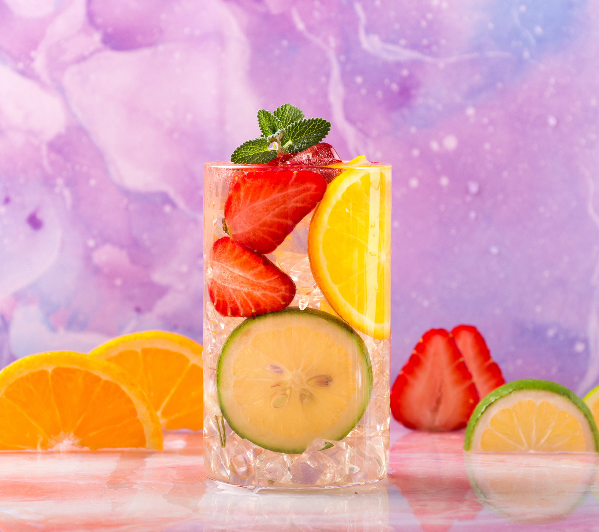 唯美夏日冰果饮壁纸|这个炎热夏天怎么能少得了清爽的饮料呢?