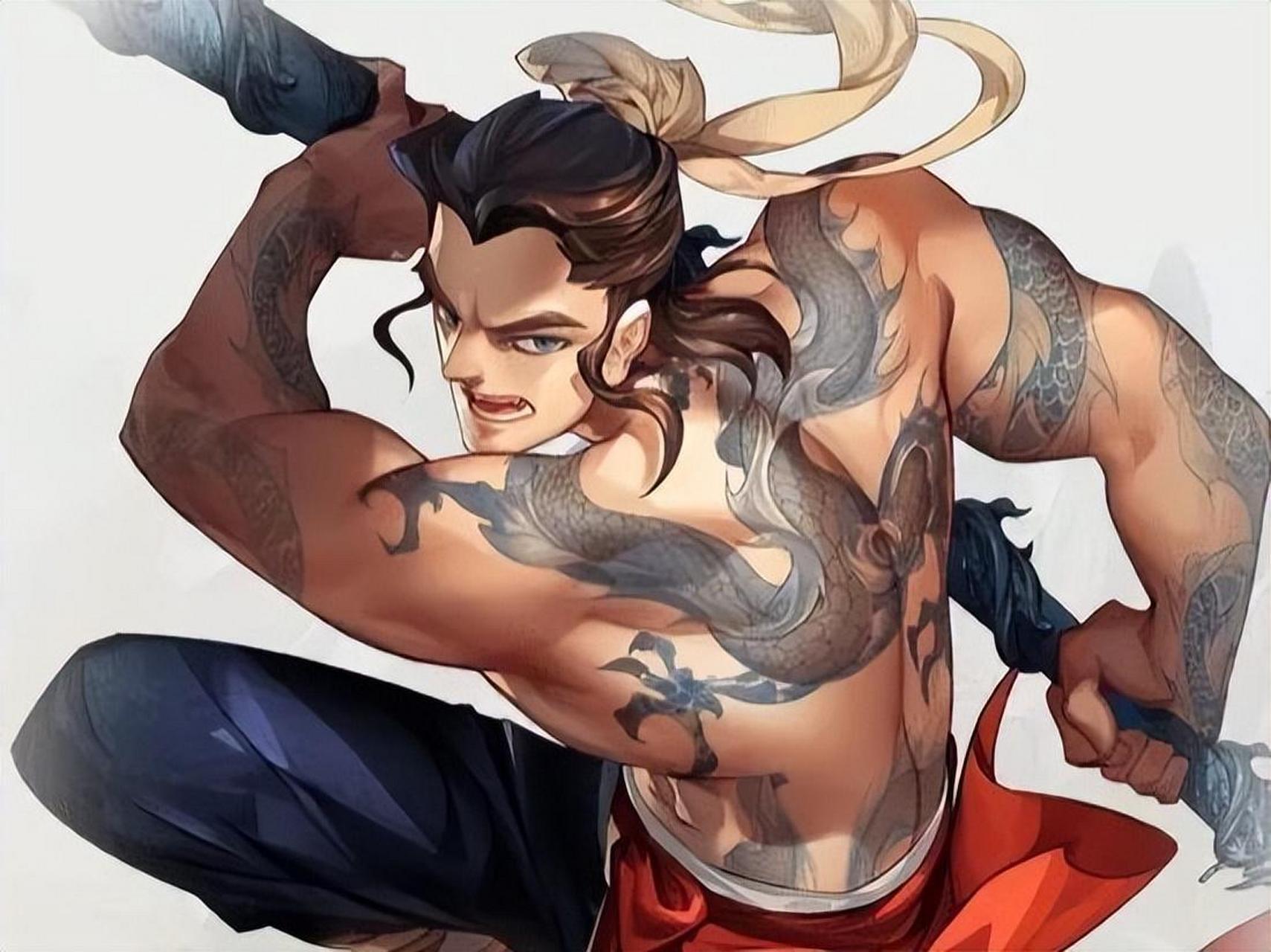 水浒中的宋江,武松,林冲面部有"金印",但这种不叫纹身,是黥面,墨刑