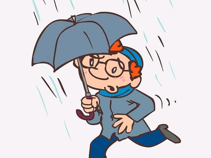 雨中奔跑动漫图片