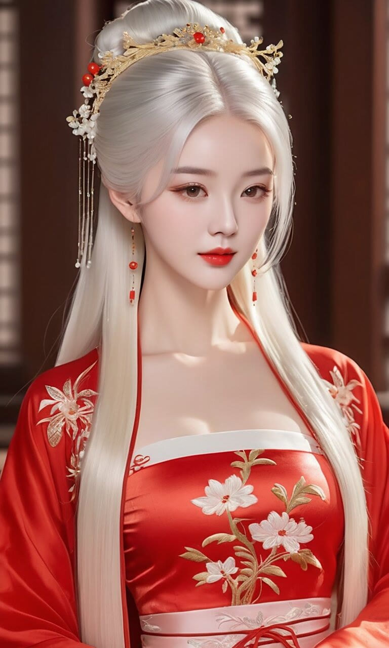 白发红妆古风美人图 #百万创作者计划# #古装美人# #国风