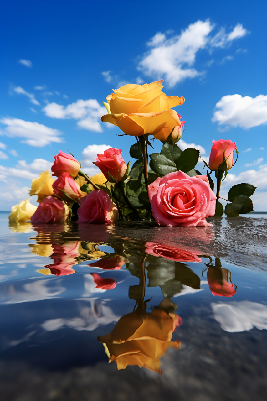 谁把玫瑰种海里