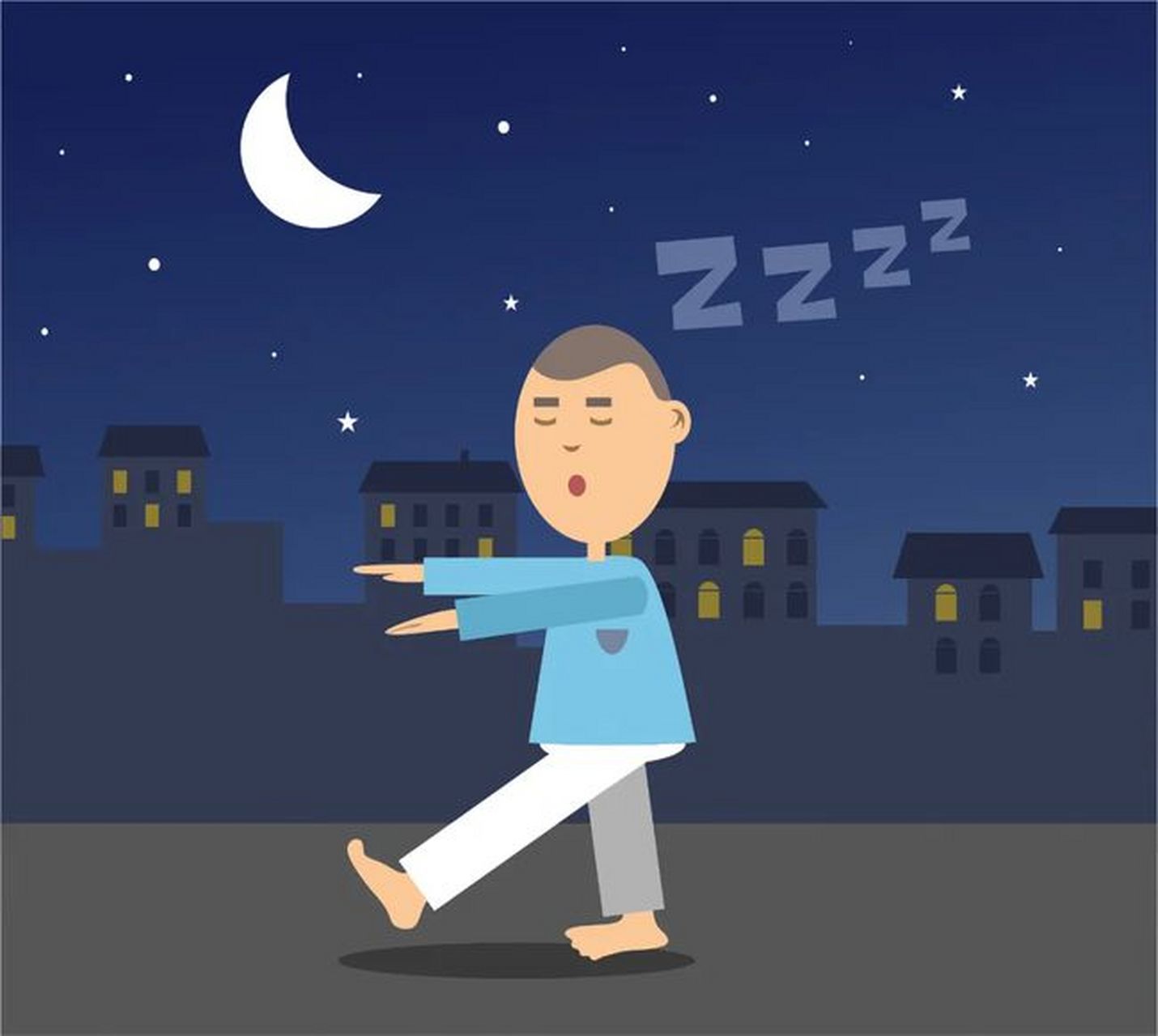 幽默故事分享:梦游	  太太对半夜溜下床的丈夫说:"今晚你不必再患梦游