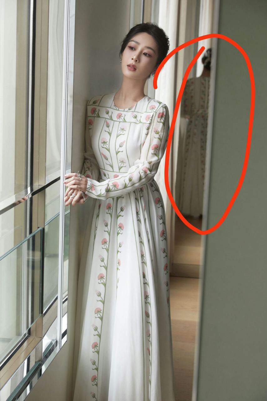 杨紫工作室真是马大哈,不知道把镜子里的背影也p下,害的紫妹受到这么