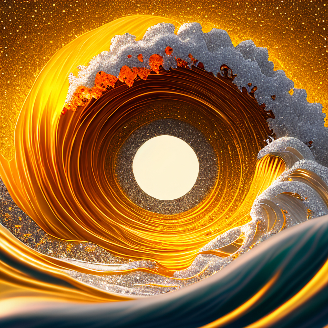 ai绘画--抽象画大海#涂鸦一格ai绘画# #ai绘画# #美术作品